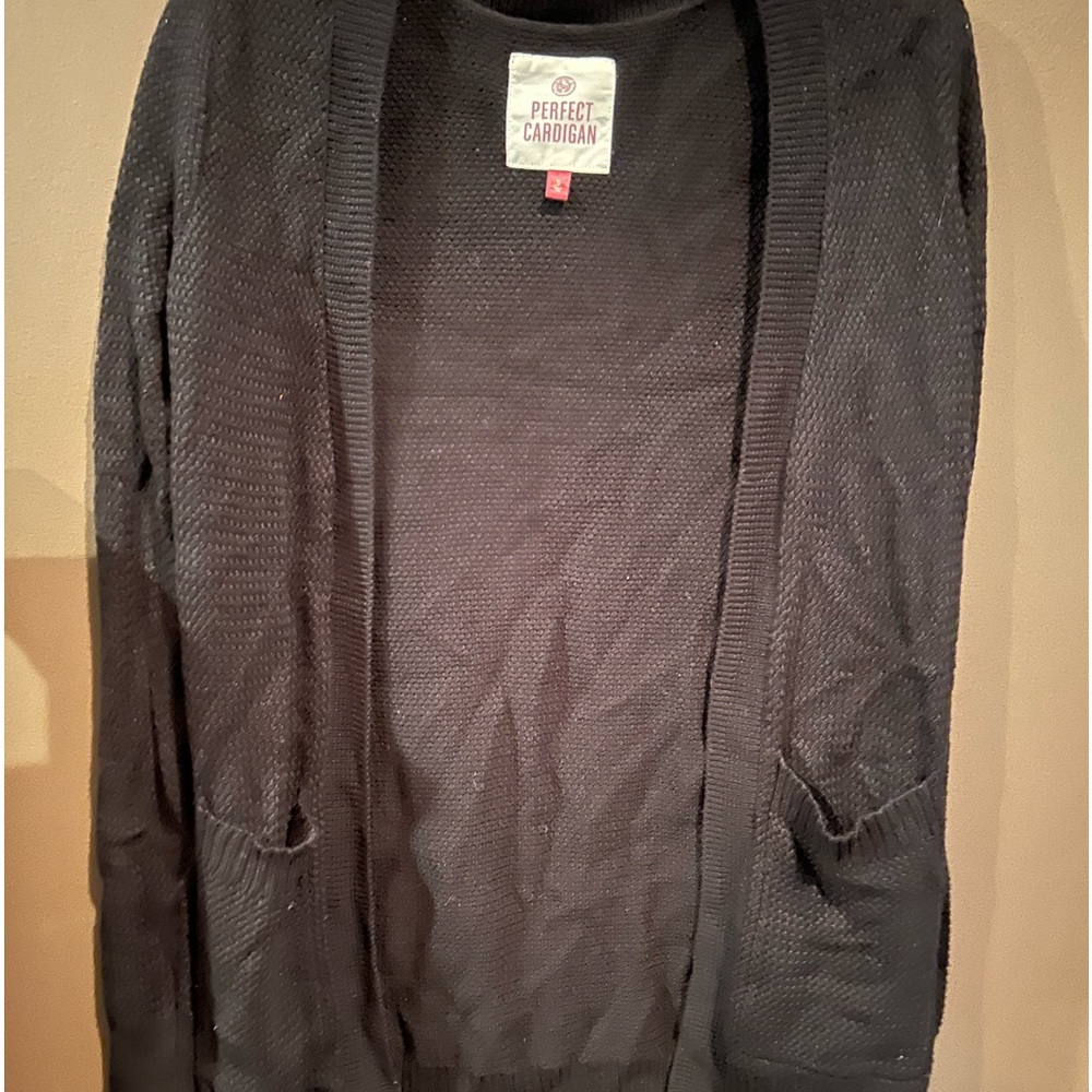 Black knit cardigan